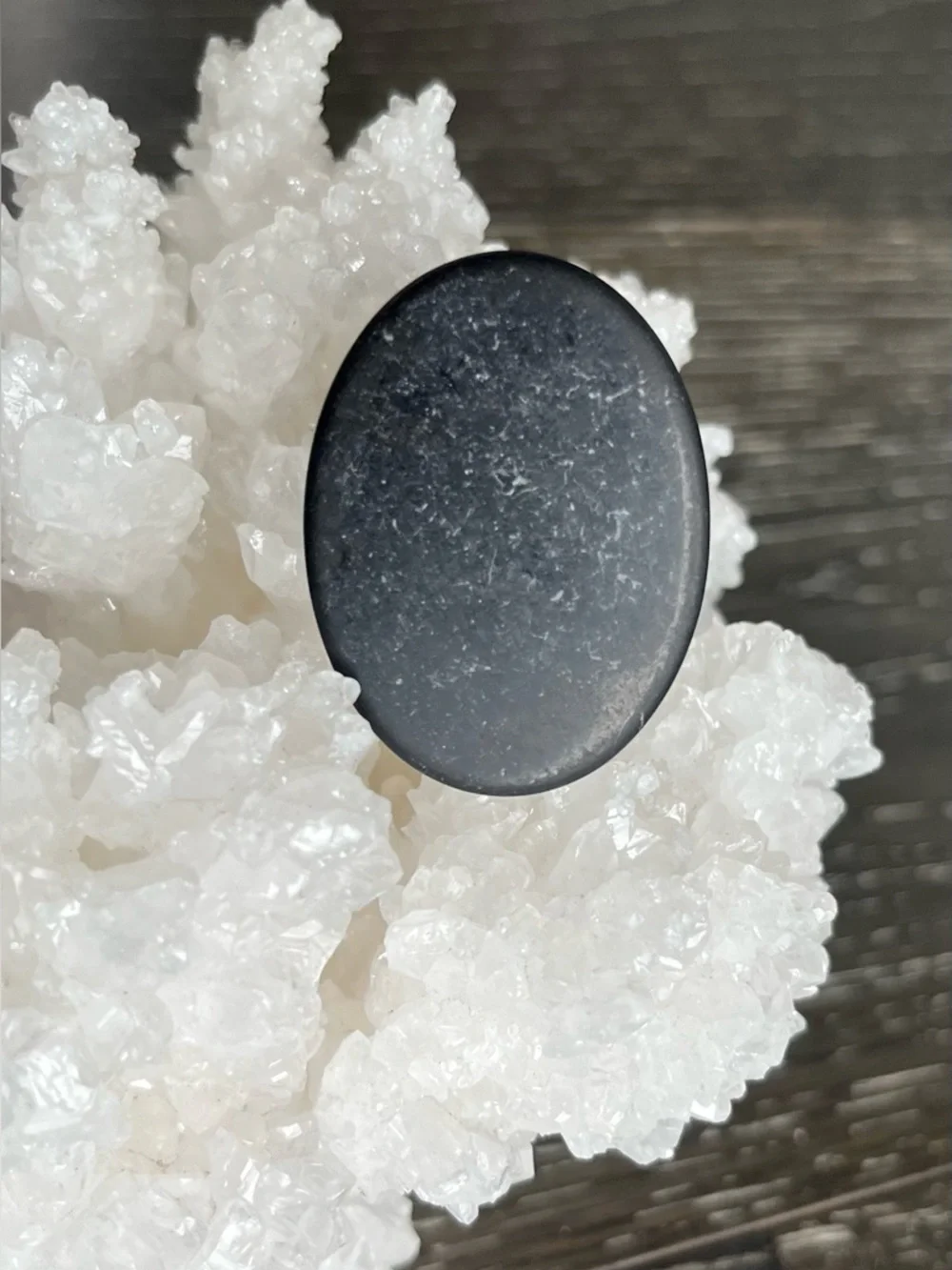 Designer Black & White Crazy Lace Agate Inlay Cabochon - Picture 4 of 4